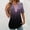 Purple, variant on ALLLIST Summer Tops for Women V-Neck Purple Short Sleeve Graphic Casual Printed T-Shirts Womens Shirts