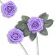 thumbnail image 3 of Rosas artificiales, flores, rosas artificiales de espuma, decoración de rosas falsas de aspecto real para el hogar, centros de mesa de ramos de boda, arreglos para fiestas (paquete de 25), 3 of 5