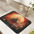 thumbnail image 3 of Halloween Horror Pumpkin Spooky Castle Moon Dish Drying Mat for Kitchen Counter Dish Drying Pad Absorbant Collapsible 18x24 Inch Inch Dish Drying Pad for Coffee Machine Dish Rack, 3 of 7