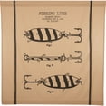 thumbnail image 2 of Fishing Lure Rustic Cabin Shower Curtain 72x72, 2 of 3