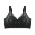 thumbnail image 4 of Lovzfmll Women's Non Steel Ring Style Printed Gathered Middle Button Breathable Underwear Daily Bra, 4 of 6