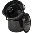 thumbnail image 1 of Granite Ware 7.5 Qt 3 Piece Multiuse Pasta Pot Set, Strainer Pot with lid. (Speckled Black) Seafood, Soups, Sauce, Large Capacity. Easy to Clean. Dishwasher Safe., 1 of 5