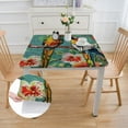 thumbnail image 2 of Acheng Parrots, Flowers Square Tablecloth for Outdoor Picnic Camping and Indoor Kitchen Dining Party 100% Polyester Fiber 46*46, 2 of 8