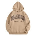 thumbnail image 3 of Los Angeles Hoodies for Women Fall Winter Long Sleeve Graphic Hooded Sweatshirt Streetwear Pullover Tops, 3 of 6