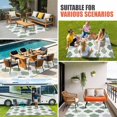 thumbnail image 3 of Green Geometric Outdoor Rug 3x5 Ft, Non Slip Washable Area Rug, Vintage Moroccan Rhombic Bohemia Gray Patio Rugs Carpet Runner, Large Floor Mat for Indoor/Outdoor Deck Porch Camping, 3 of 8