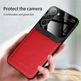 thumbnail image 3 of Allytechgroup Business Case for Samsung Galaxy S24 FE, Slim Fit Lightweight Premium PU Leather Camera Protection Shockproof Cover Case for Women Men - Red, 3 of 7