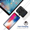 thumbnail image 4 of International Universal Power Adapter Converter with 2 USB Charging Ports - All in One Travel Worldwide Plug Built-in Spare Fuse AC Socket Wall Outlet for US, EU, UK, AU, CN 150 Countries Laptop Black, 4 of 7