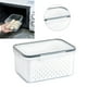 thumbnail image 5 of Caja De Cesta De Almacenamiento De Drenaje Contenedores De Frutas, Contenedor De Almacenamiento De Verduras Transparente Con Diseño De Drenaje, Almacenamiento De Cocina Multiusos, 5 of 8