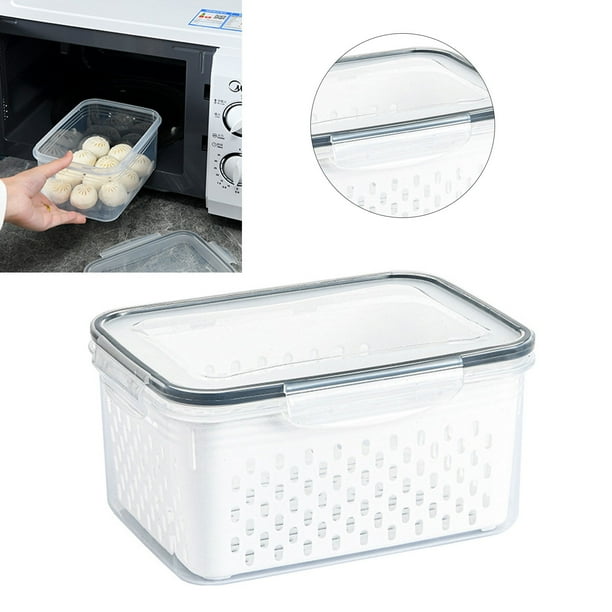 Contenedor De Almacenamiento De Frutas Y Verduras Jadeshay Cesta De Almacenamiento Con Drenaje Contenedores De Frutas Con Drenaje