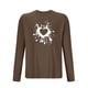 thumbnail image 4 of Amzcrzy - Sudadera Deportiva Para Hombre, Diseño De Pijama Estampado, Manga Larga, Cuello Redondo, Color Marrón, Talla L, 4 of 4