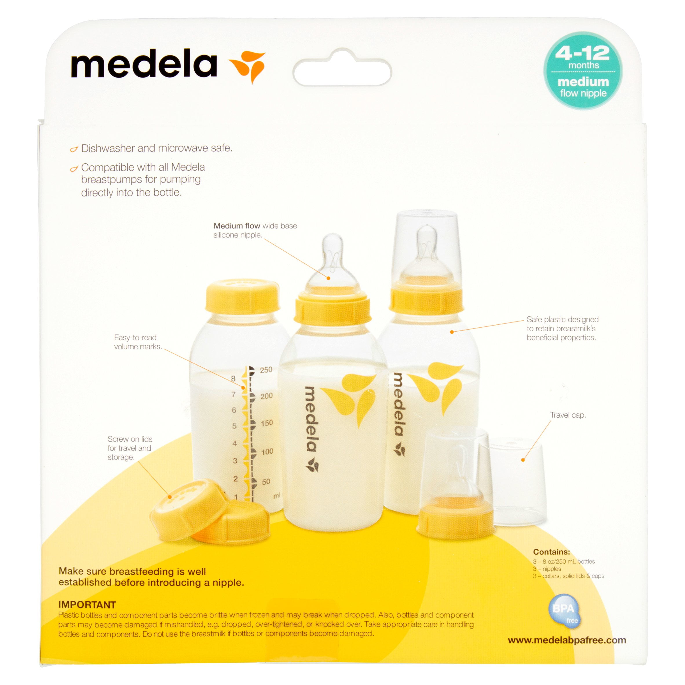 Medela 5 oz 2 Bottles Lids Nipples Caps Lot Baby Feeding Storage 8oz 17 Total