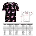 thumbnail image 2 of Flamingo Pattern Women's Short Sleeve T-Shirt Crew Neck Casual Summer Trendy Loose Fit Tops, 2 of 6