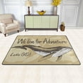 thumbnail image 2 of SKYSONIC 36x24in Whale World Map Area Rug, Retro Yellow Non-Slip Floor Carpet for Indoor Living Dining Room Bedroom, 2 of 7