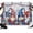 Light Gray Dark Blue, variant on 7x5ft Photo Backdrop, Independence Day Gnomes Soft Polyester Backdrop Curtains Photography Backdrops, 4th of July Red Blue Poppy Floral Brushed Background for Photoshoots Studio Video Portrait Party