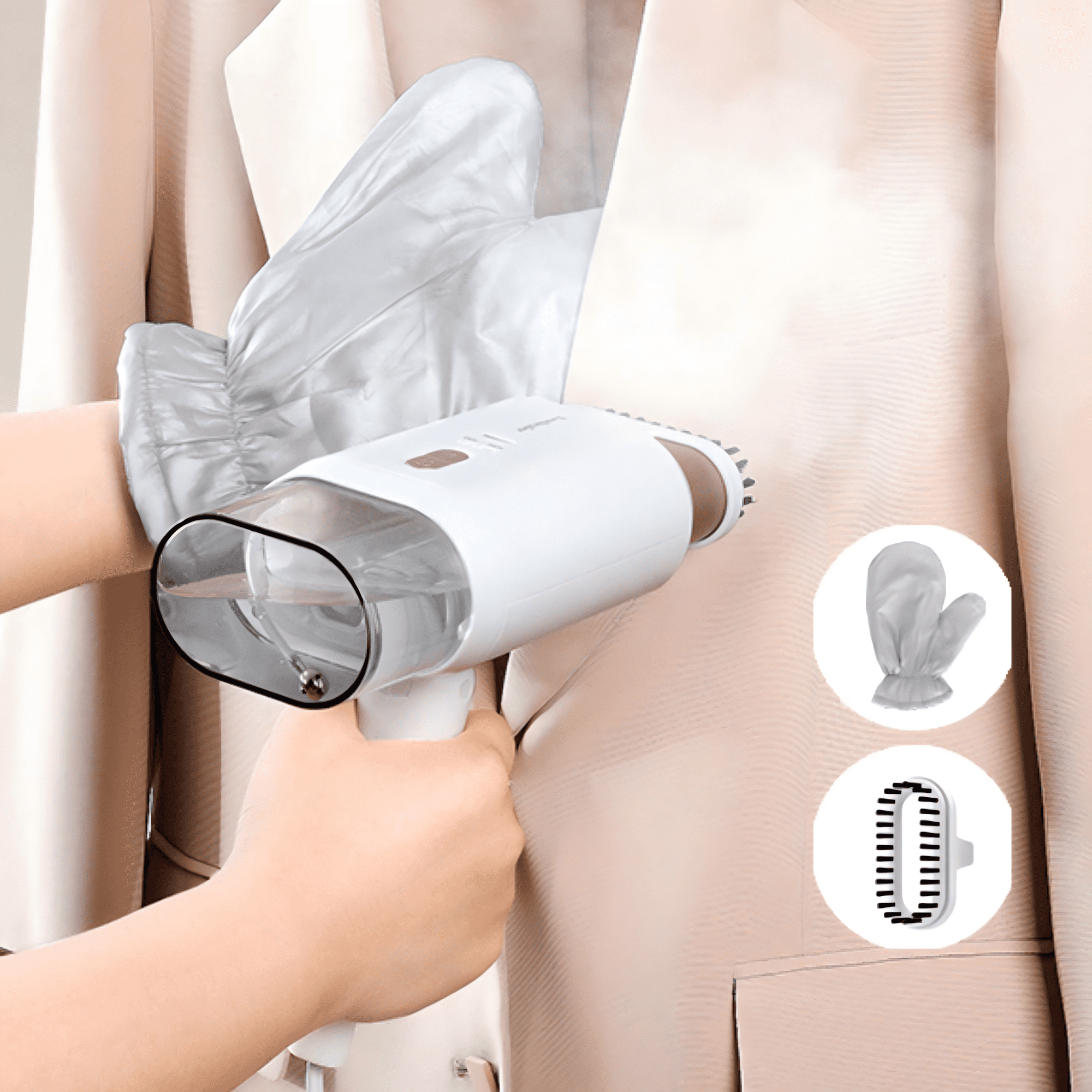 Dual Voltage Travel Steamer for Clothes, 100-240V Worldwide Handheld Garment Steamer, Fast 20-Second Heat Up, 180ml Detachable Tank, Portable Steamer for Business Travel, Vacation & Home
