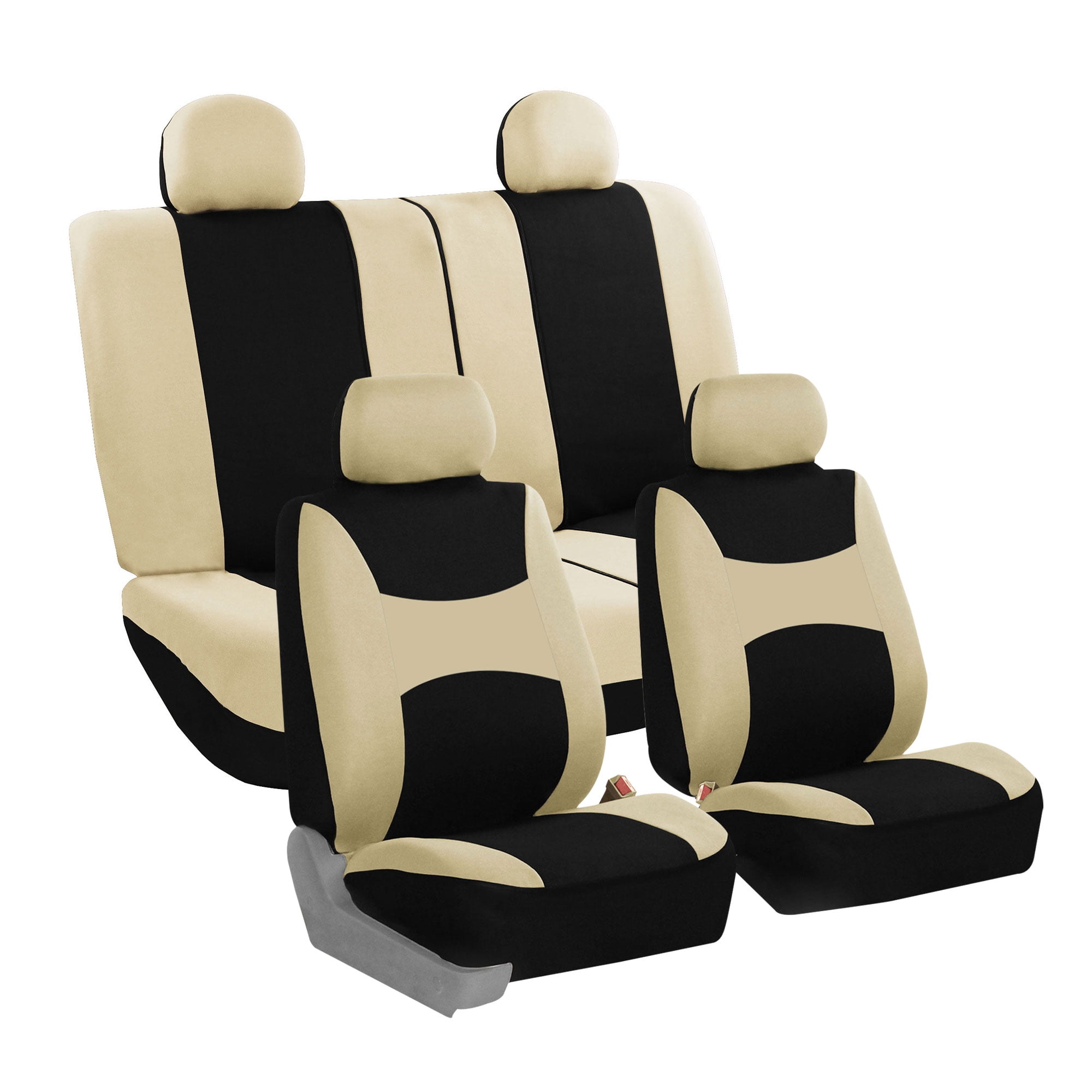 FH Group Light & Breezy Seat Covers for Auto, 4 Headrests Full Auto