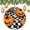 pattern-5, variant on Orange Pumpkins on A Black And White Checkered Pattern Ceramics Ornaments Halloween Fall Decor Christmas Tree Ornaments Christmas Tree Decoration Indoor Outdoor Yard Ornament Xmas Present
