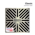 thumbnail image 3 of 6 in. Premium Stainless Steel Heavy Duty Square Paver Drain Grate for Multiple Pipe Sizes - Drainage Cover Made in USA, 3 of 5