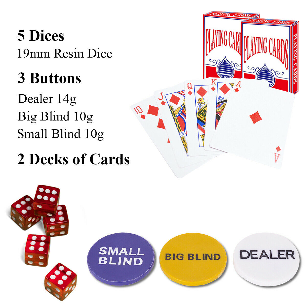 FAST WORLD SHOPPING ® Set Da Poker 100 Fiches Chips Fishes Carte Da Gioco Dadi Giuoco Black Jack Texas Holdem FAST WORLD SHOPPING ® Set Da Poker 100 Fiches Chips Fishes Carte Da Gioco Dadi Giuoco Black Jack Texas Holdem