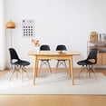 thumbnail image 4 of MOJAY Modern Dining Chairs Set of 4,DSW Shell Plastic Chairs with Wood Legs,Armless Side Chairs,Kitchen Chair with Hollow Back for Dining Room,Living Room,Bedroom(Grey), 4 of 8