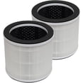 thumbnail image 1 of AP-T100FL Replacement Filter Compatible with HoMedics AP-T100 AP-T95 Smart Air Purifier, 2-Pacck H13 HEPA Activated Carbon 2-in-1 3-Stage Filtration, 1 of 6