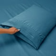 thumbnail image 3 of Clara Clark, Queen Size, Bed Sheets Set, Luxury Bedding Sheets Set, 4-Piece Bed Set, Deep Pockets Fitted Sheet 100% Soft Microfiber, Hypoallergenic Cool & Breathable, Blue Heaven, 3 of 7