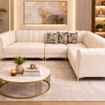 thumbnail image 1 of Sala en escuadra diseño moderno Ruby Hueso Reinicia 21 Muebles, 1 of 5