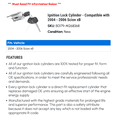 thumbnail image 2 of Ignition Lock Cylinder - Compatible with 2004 - 2006 Scion xB 2005, 2 of 2