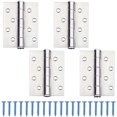 thumbnail image 1 of Bisagras de acero inoxidable de 4 piezas Bisagras a tope Bisagras a tope plegables Bisagras a tope Conectores Hardware de bricolaje para reparación de muebles de caja con tornillos - 55x88mm JFHHH pequeña, 1 of 5