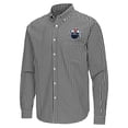 thumbnail image 2 of Men's Antigua Black Edmonton Oilers Ellis Tri-Blend Long Sleeve Button-Down Shirt, 2 of 3
