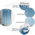 thumbnail image 4 of Polyester Fabric Blue Ombre Christmas Snowflake Shower Curtain, Winter Snowflake Xmas, Waterproof Bathtub Curtain Bathroom Decor Set with Hooks 48 x 72 Inches,, 4 of 6
