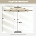 thumbnail image 3 of Costway 10 ft 3-tier Vented Patio Umbrella Large Market Table Umbrella Outdoor Sun Shade Beige, 3 of 10