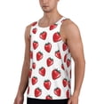 thumbnail image 2 of Uemuo Hand Drawn Strawberry Pattern Men's Muscle Shirts Sleeveless Dry Fit Gym Workout Tank Top Lightweight Sports Tank Top Beach Tank Top, Loose-fit Sleeveless Shirt-Medium, 2 of 7