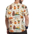 thumbnail image 2 of Wukai Autumn In The Forest Print Men's Short-Sleeved Mesh T-Shirt,Quick-Dry Short Sleeve Workout T-Shirt-, 2 of 8