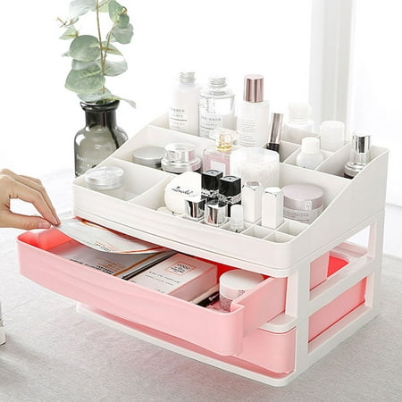 Asewin Makeup Organizer DIY Holder Storage Rack Large Capacity Make up Caddy Shelf Cosmetics Organizer Box Best for (Best Makeup Organizer 2019)
