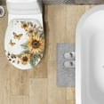thumbnail image 4 of ZUXONGSY Butterfly Sunflower Toilet Lid Covers Washroom Toilet Bowl Dust Cover with Elastic Band Decorative Toilet Seat Covers Lids Fit Size 17.3 x 13 Inches Home Decor, 4 of 6