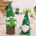 thumbnail image 4 of EFINNY 2 Pack St.Patrick's Day Gnome Plush Doll Green Irish Leprechaun Handmade Elf Decorations Scandinavian Swedish Tomte Nisse Shamrock Gnome for Dwarf Gift Household Ornament Home Decorations, 4 of 8
