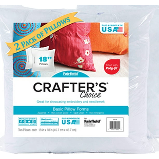 Fairfield Crafter S Choice 18 X18 Pillow Insert Pack Of 2 Walmart Com Walmart Com