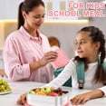 thumbnail image 2 of Vesteel Stainless Steel Lunch Container Set, Leak Proof Bento Box with Silicone Lids, Portable Metal Lunch Box for School and Daycare(25OZ + 8OZ*2), Pink, 2 of 9
