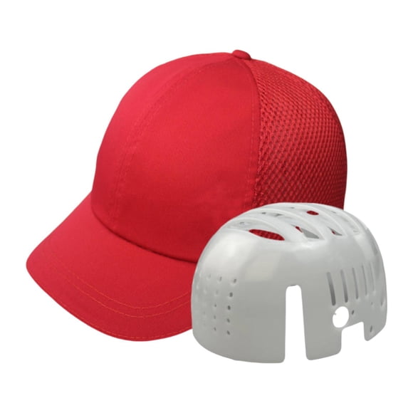 Gorra de béisbol con protección cómoda para la cabeza, ideal para talleres, fábricas y lugares de trabajo. Rojo