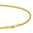 thumbnail image 5 of JewelStop 14k Semi-Solid Yellow Gold 2.4 mm Light Weight Spiga Wheat Chain, Lobster Claw - 24 Inches, 6gr., 5 of 6