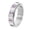 Silver Purple, variant on Stainless Steel Rotating Ring for Women Rectangle Cut Cubic Zirconia Eternity Band with Spinner Function Silver Blue Size 9