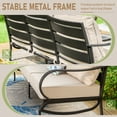 thumbnail image 4 of Summit Living 5 Piece Patio Conversation Set for 7 Person, Steel Sofa Outdoor Furniture Set, Beige Cushion, 4 of 14