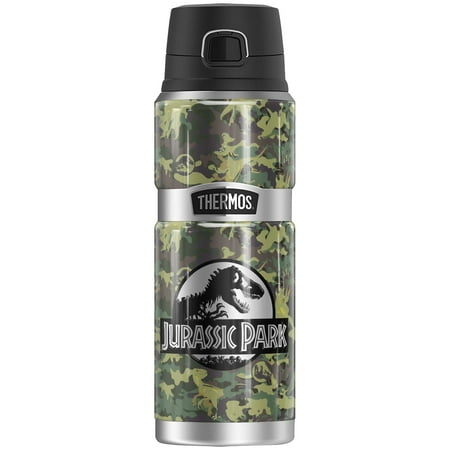 

Jurassic Park Camo Logo THERMOS STAINLESS KING Stainless Steel Drink Bottle Vacuum insulated & Double Wall 24oz