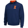 thumbnail image 2 of Men's Colosseum Navy Illinois Fighting Illini Big & Tall Tortugas Logo Quarter-Zip Sweatshirt, 2 of 3