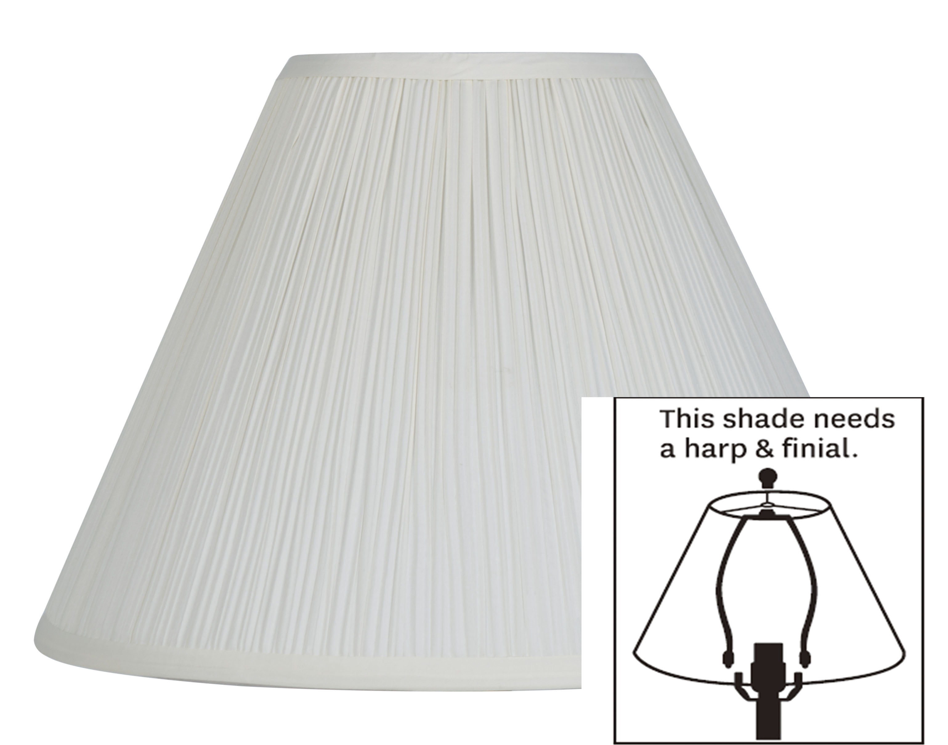 Mainstays 15" Beige Pleat Empire Lamp Shade