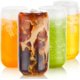 thumbnail image 4 of Vaso para beber, Vasos de Vidrio con Forma de Lata de 16 onzas, Vasos de Café Helado, Vaso de Cerveza, para Whisky, Soda, Té, Jugo, Regalo, con Tapa, Pajita y Manga, 1 Unidad, 4 of 4