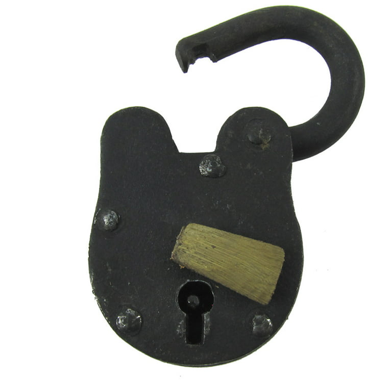 Roorkee Instruments Padlock with 2 Keys, Vintage Style, 3 Inches, Natural  Brown