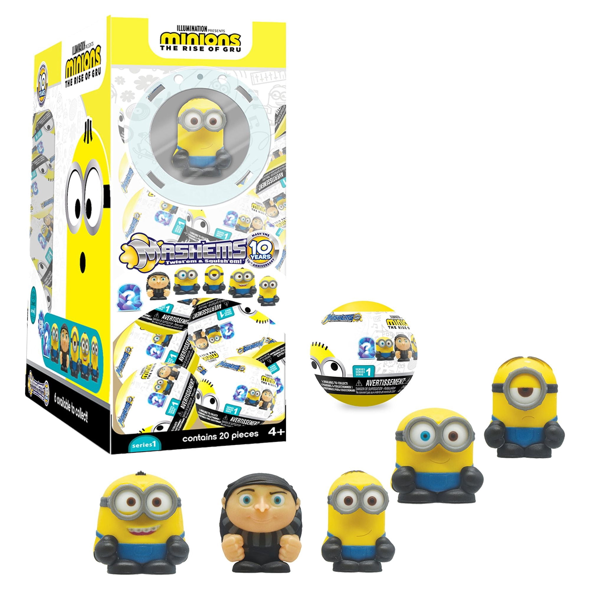 Mash'ems Rise of Gru Squishy Collect All 6 Series 1 Surprise Characters