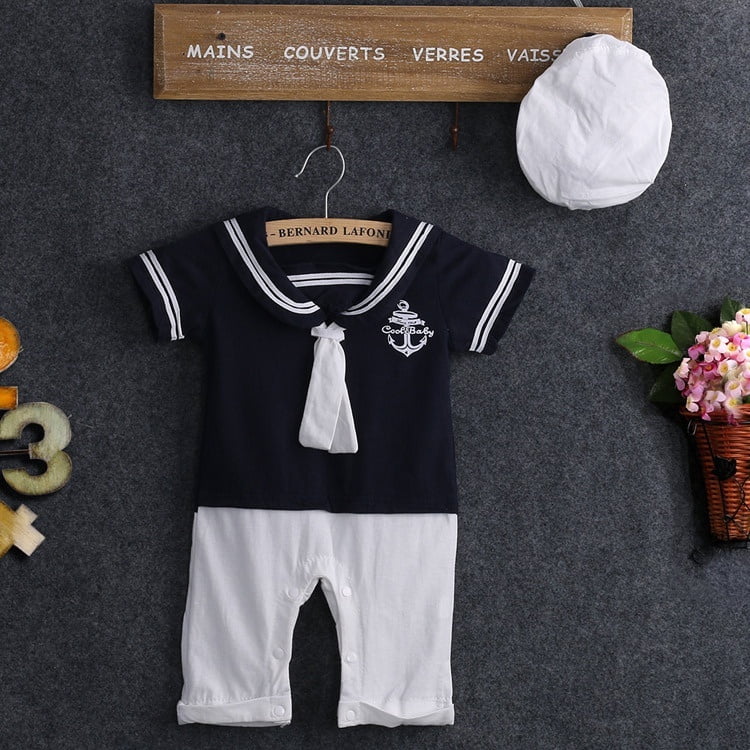Baby girl sailor romper online